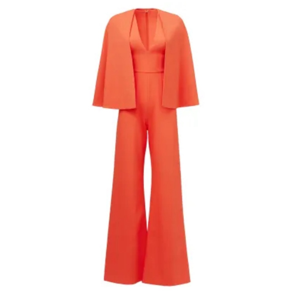 Alexis Jumpsuit Orange Amadeo Orange Caped Jumpsuit